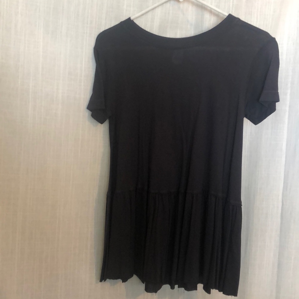 Charcoal gray babydoll shirt